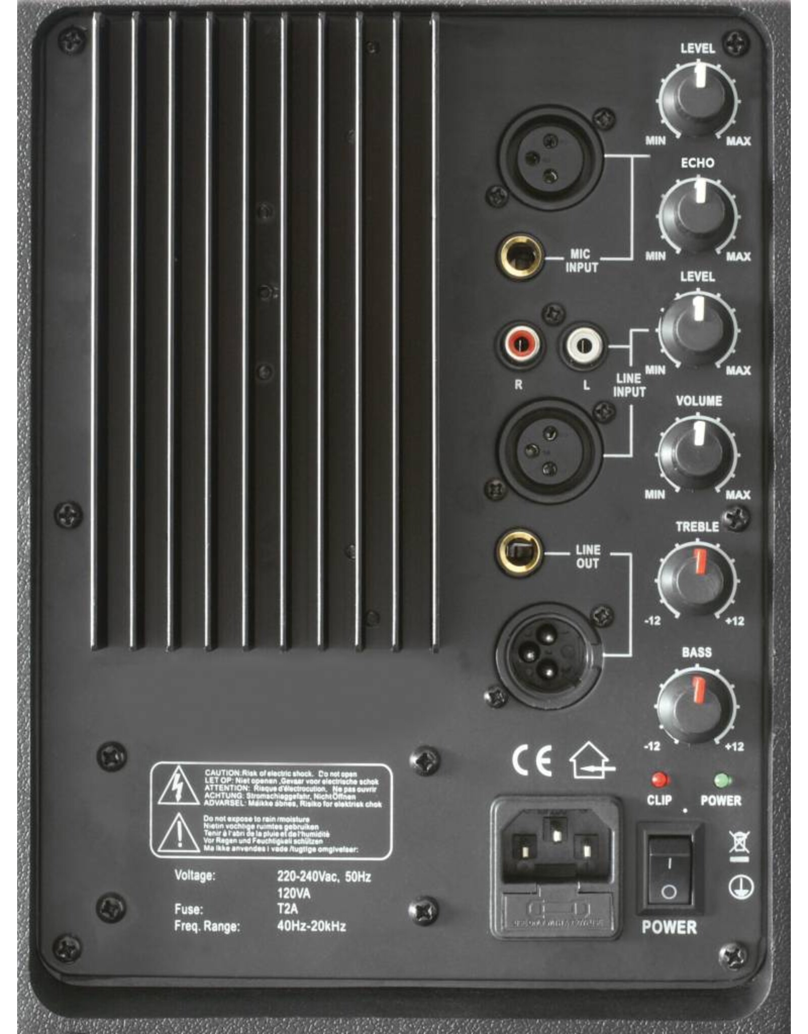 Skytec 178.051 SPJ1500AVHF SPJ-1500A Actieve Speaker 15 inch VHF incl. microfoon