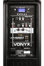 Vonyx AP1200PA Mobiele Speaker met Accu 12" Bluetooth/USB/SD/Mp3/VHF 170.334