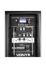 Vonyx SPJ-PA915 Mobiele speaker met Accu UHF/usb/mp3  ABS 15"