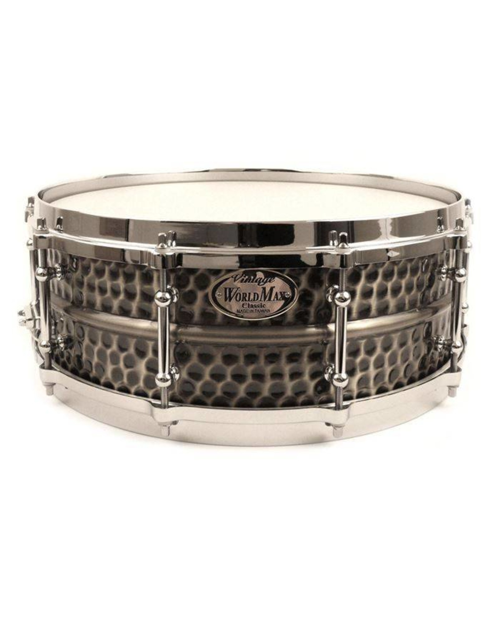 Worldmax WMA BKH-6514SH Black Dawg hammered brass 14 x 6.5 snare drum