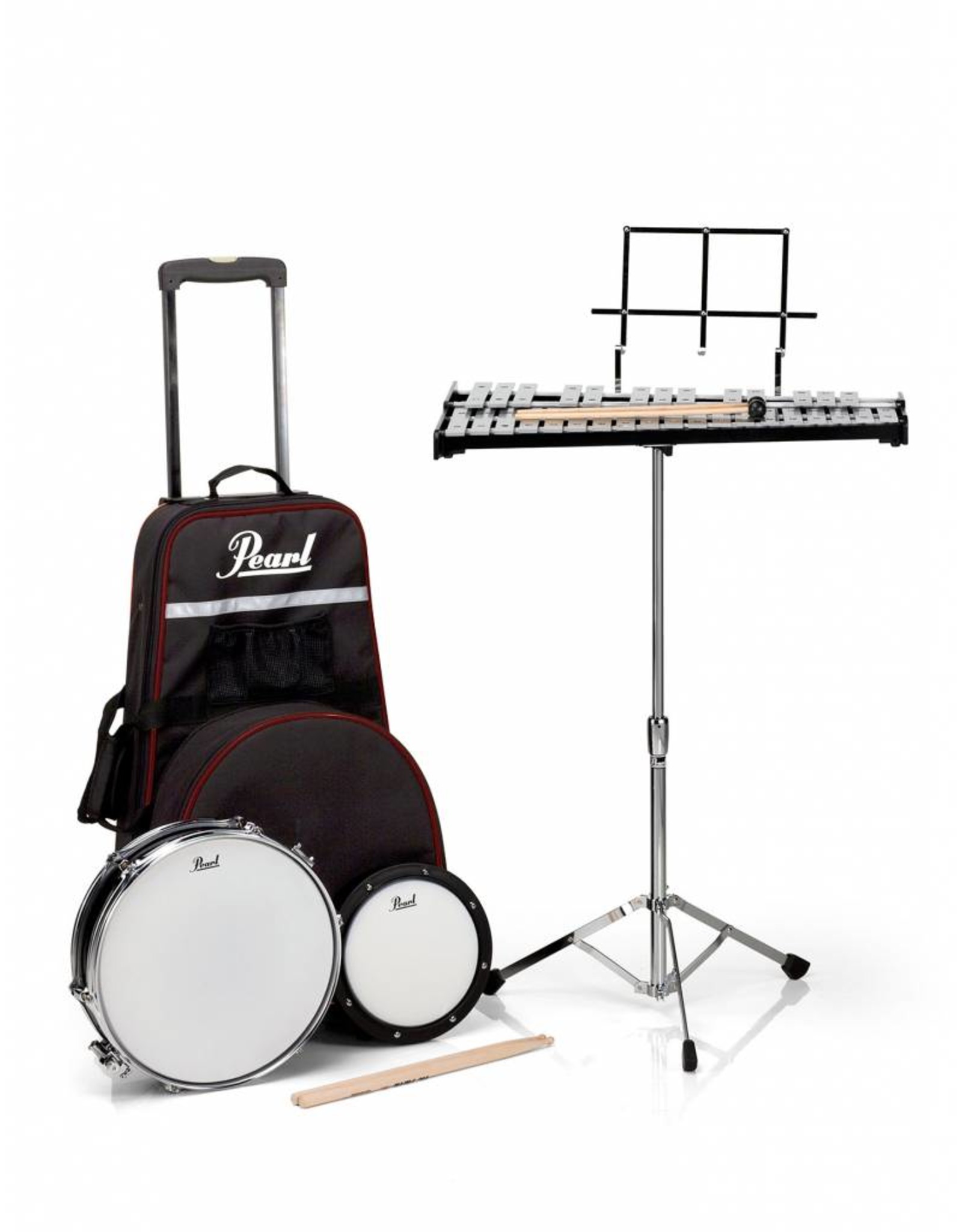 Pearl PL-900C set chimes, snare drum & practicepad