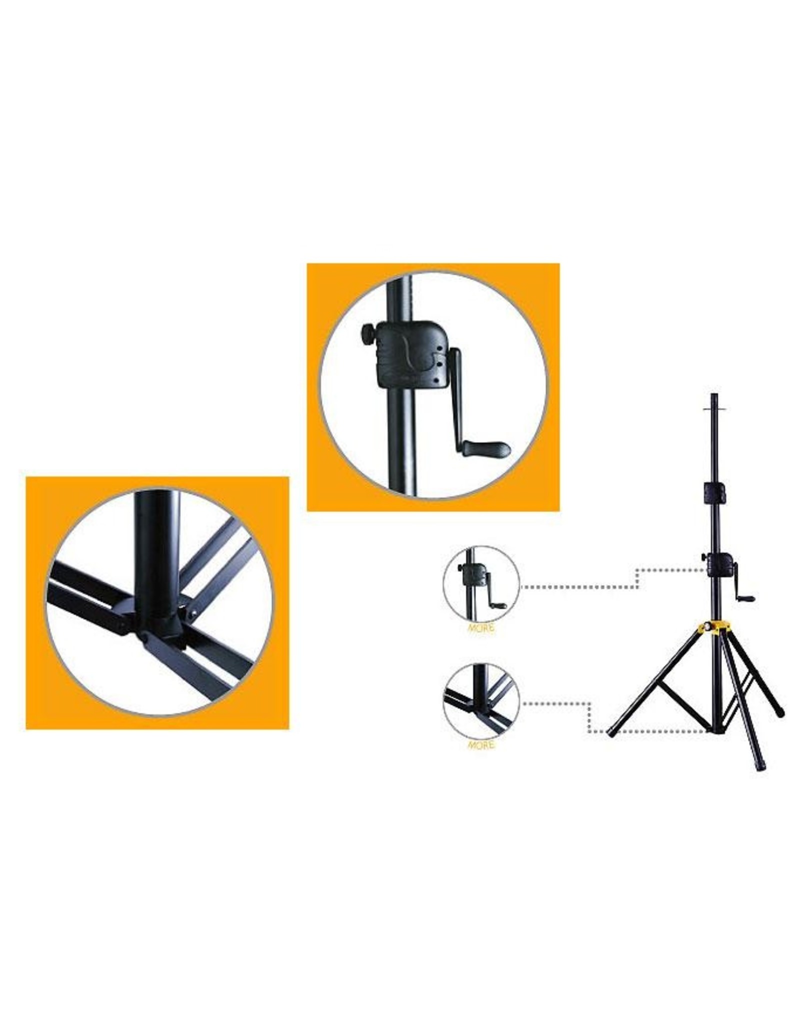 Hercules stands  CSS box 700B tripod with wind up winkelmodel