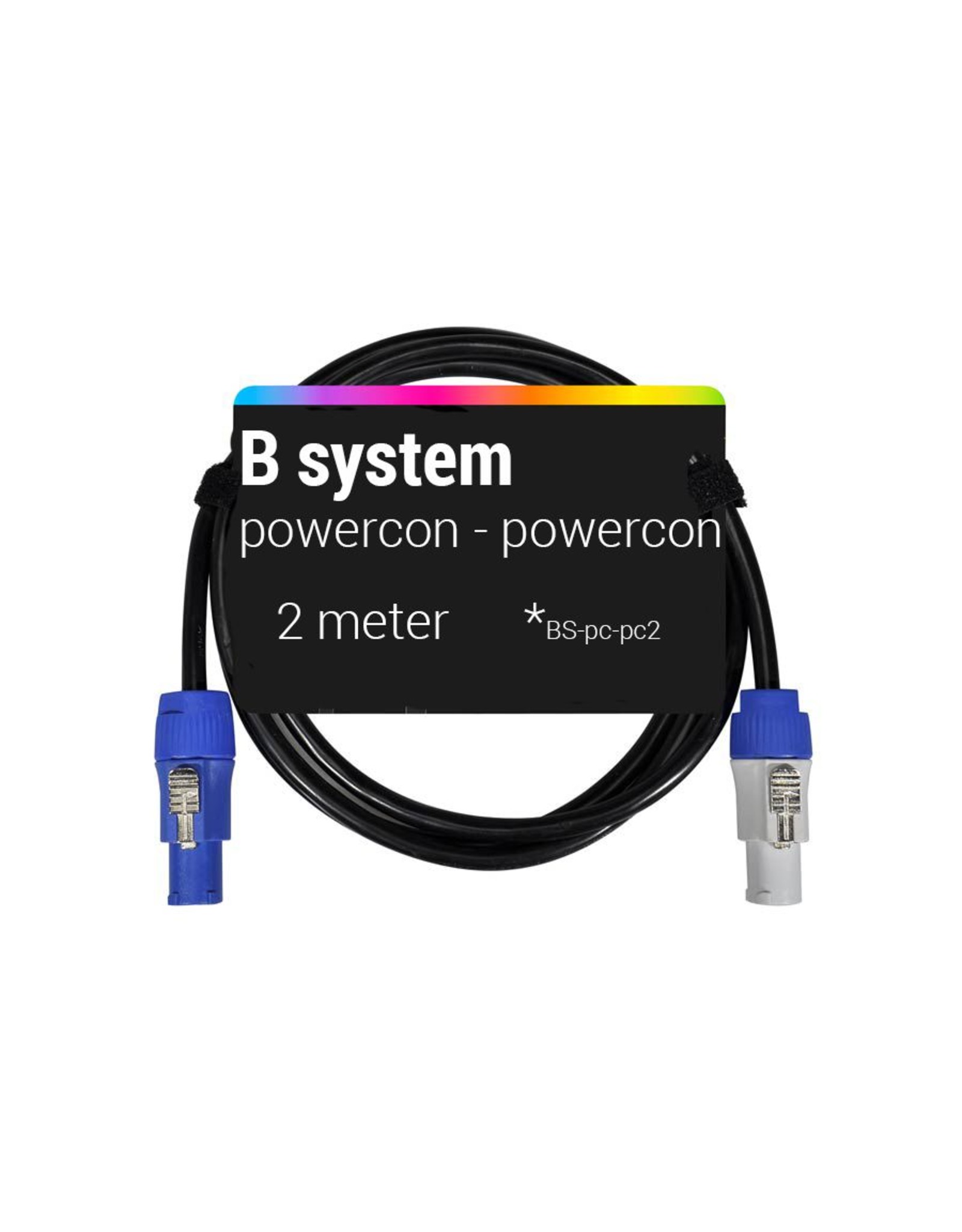 B System  Powercon - Powercon,voedingskabel, 2 meter BS-pc-pc2