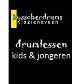 Busscherdrums Drum Lessons card 19 x 30 minutes 1 x per 14 days 606 young people lessons