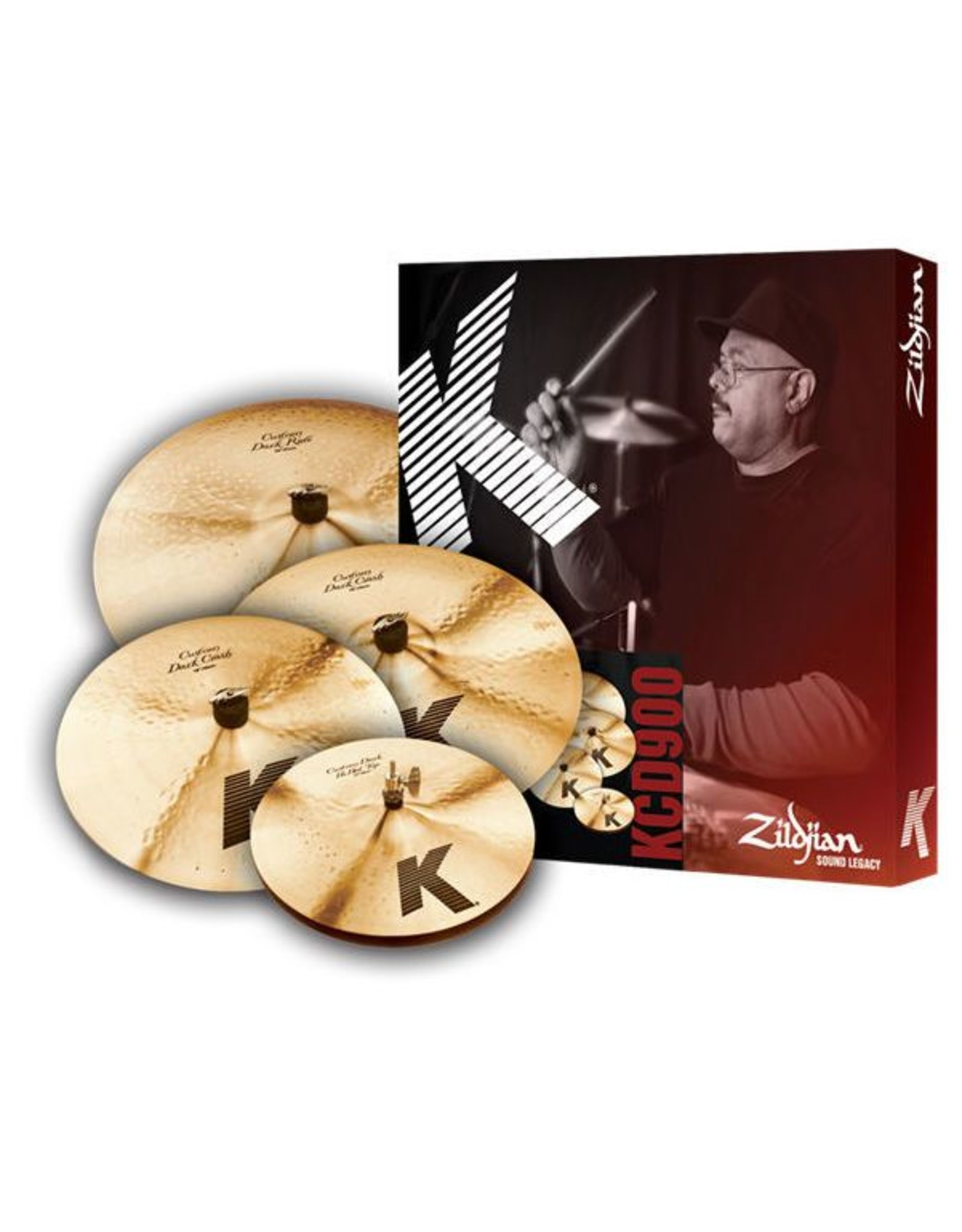 Zildjian  K Custom Dark ZIKCD900 Box set consisting of: 14HH, 16C, 18C, 20R