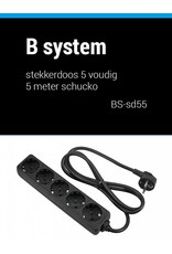 B System  Stekkerdoos 5 voudig voeding 5 meter BS-SD55