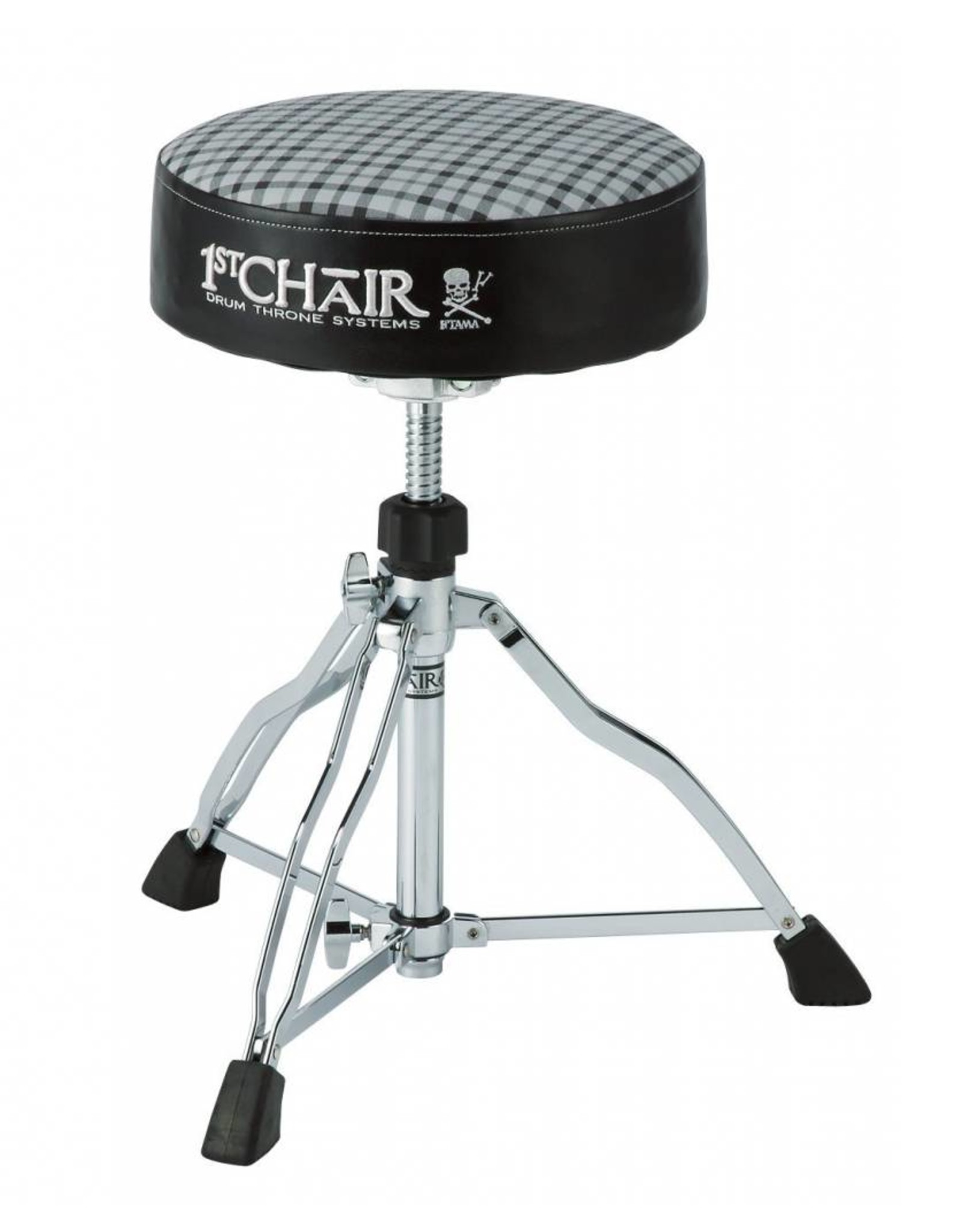 Tama HT430E6W  drum stool 1st Chair Round Rider Trio Drum Stool with Flat Top Limited Edition White