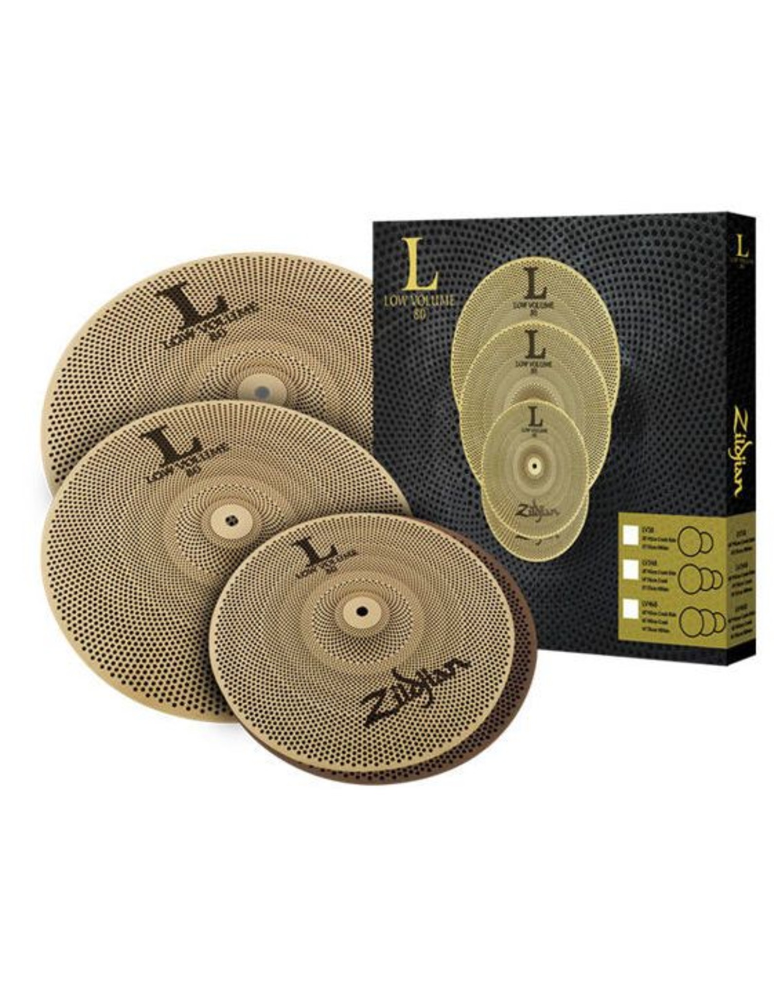Zildjian LV468 Low Volume 468 Series Box Set ZILV468 14hh 16CR 18ride