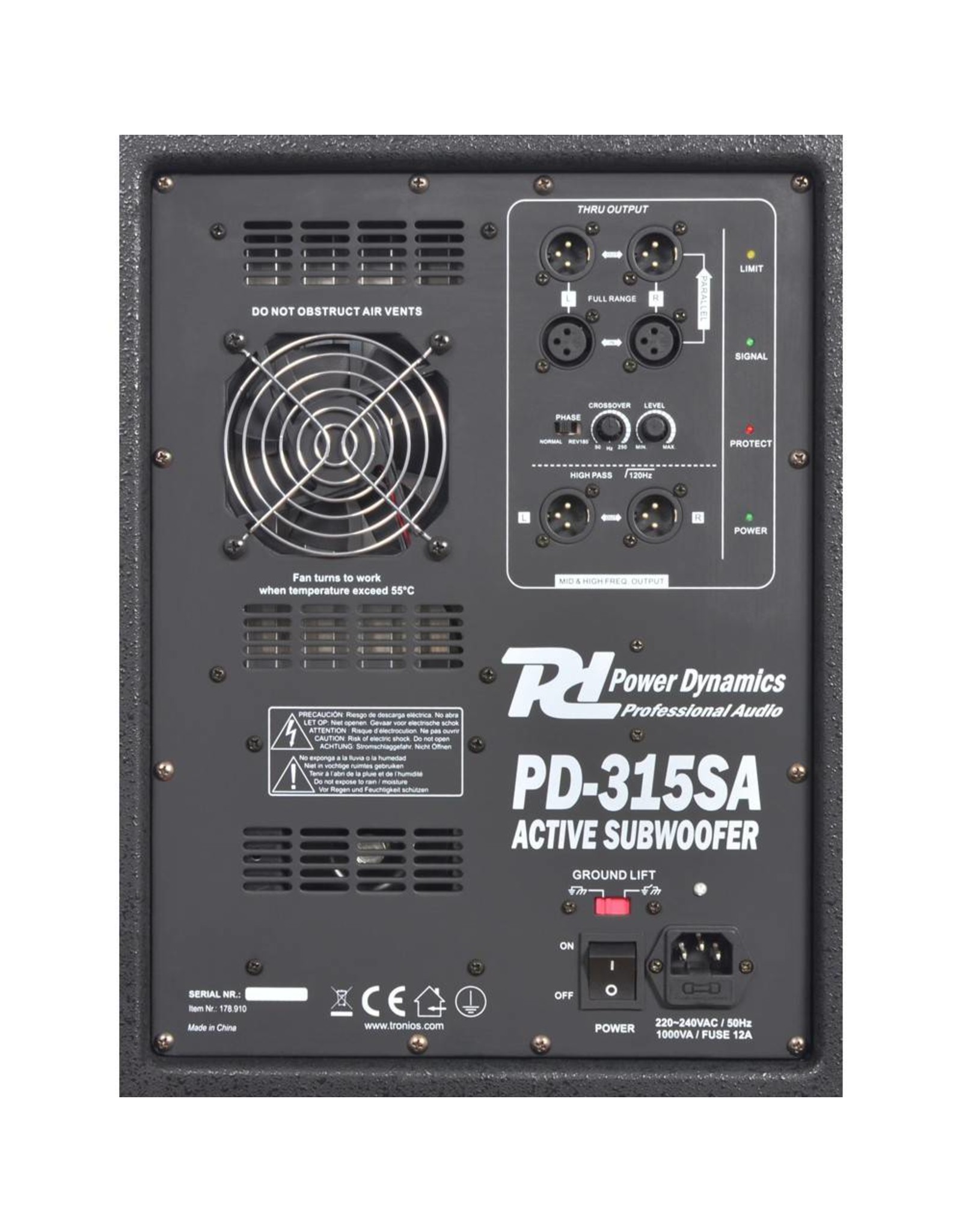 PD Power Dynamics  PD-315SA subwoofer 15" active 178.910