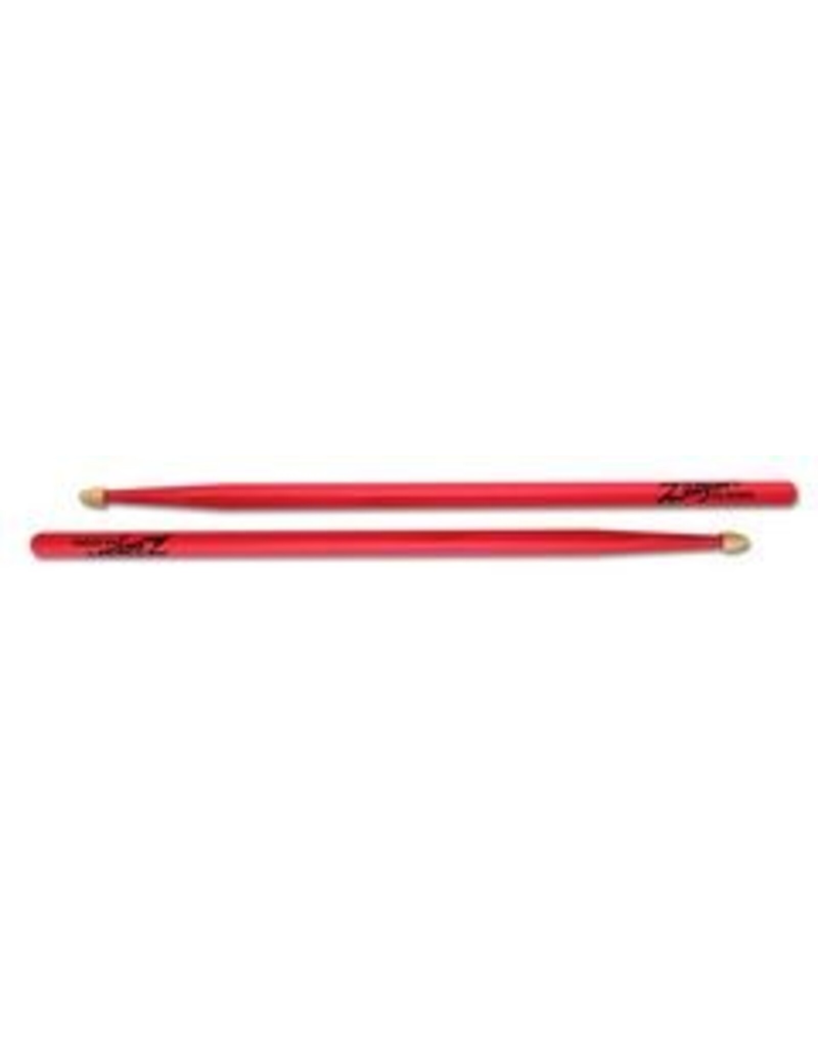 Zildjian 5ACWDGP Drumsticks, Hickory Wood Tip series, 5A Acorn, neon pink