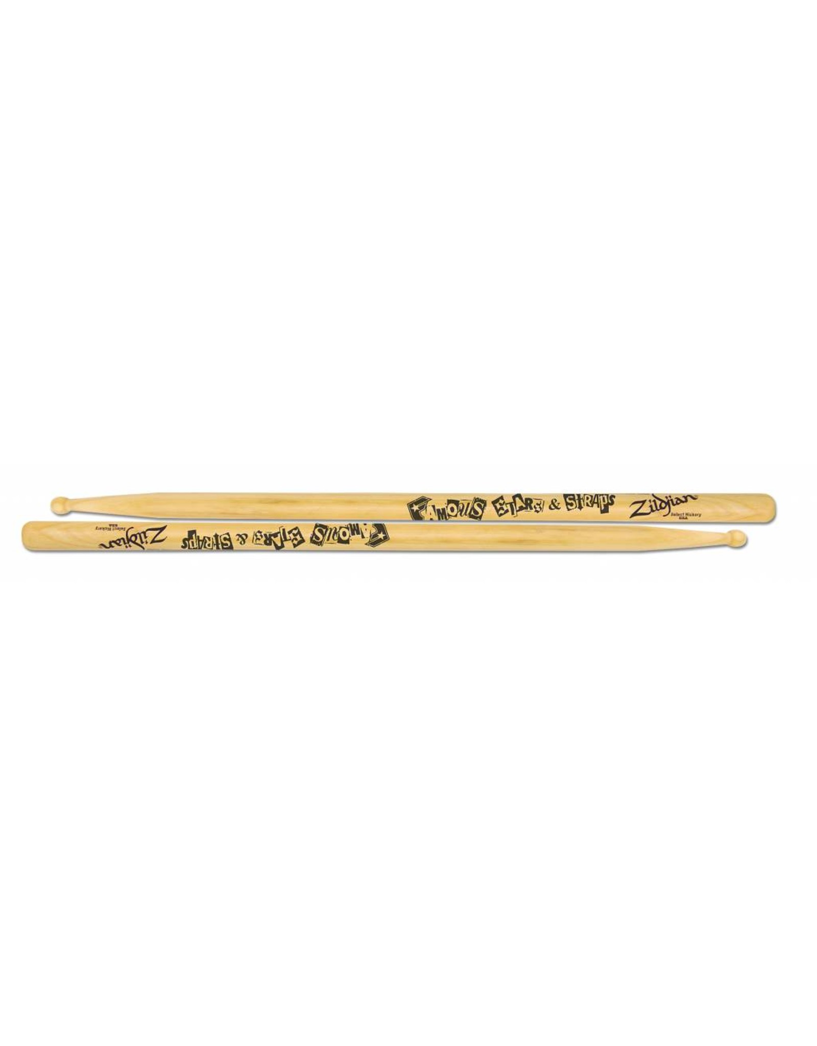 Zildjian  ASTBF Artist Series Drumsticks, Travis Barker, Famous Stars & Straps, Wood Tip, natürliche Farbe ZIASTBF