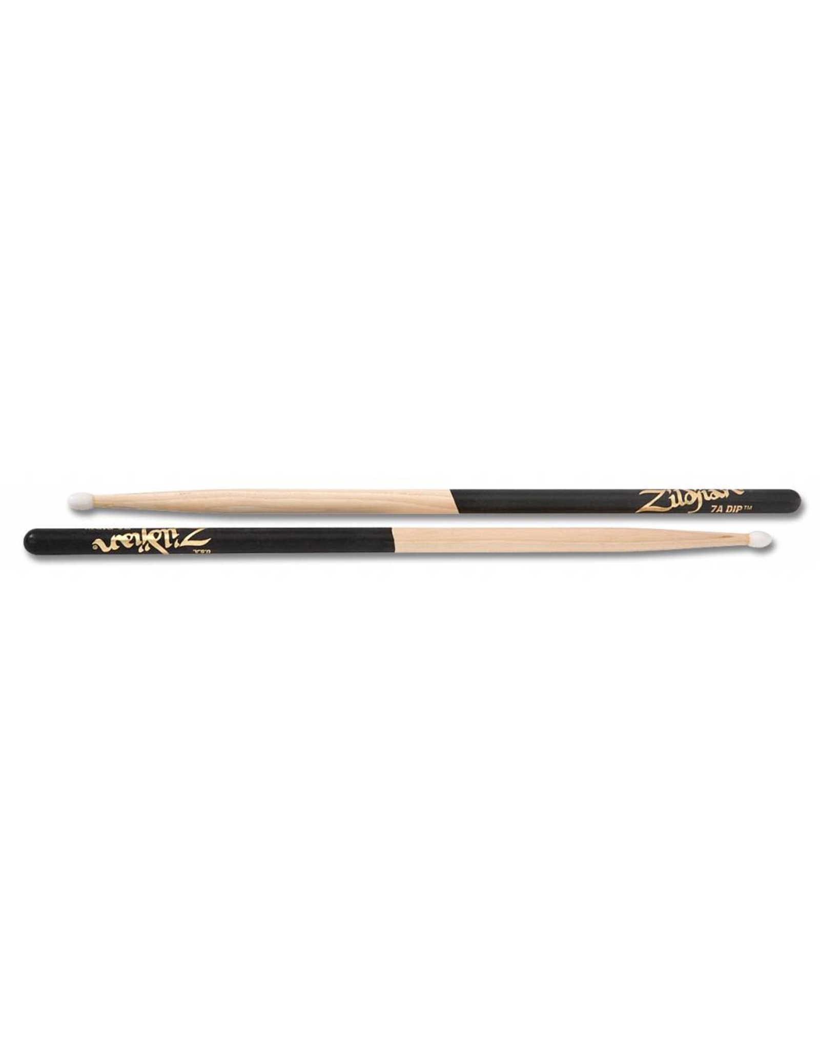 Zildjian  7AND drumsticks 7A Nylontip, Dip series, natural color, black dip ZI7AND
