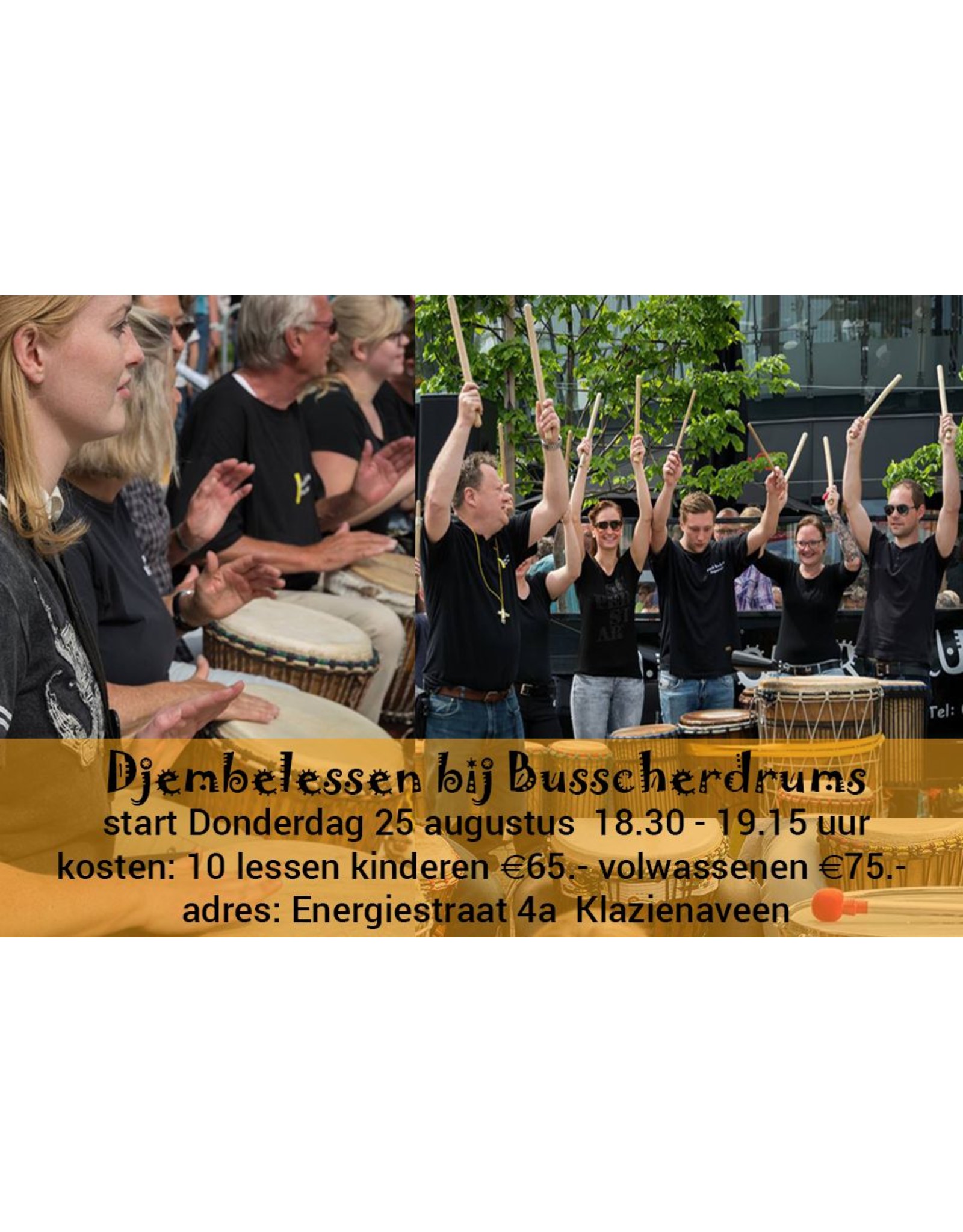 Busscherdrums djembe915 Djembe les Anfänger 10 Lektionen Kurs