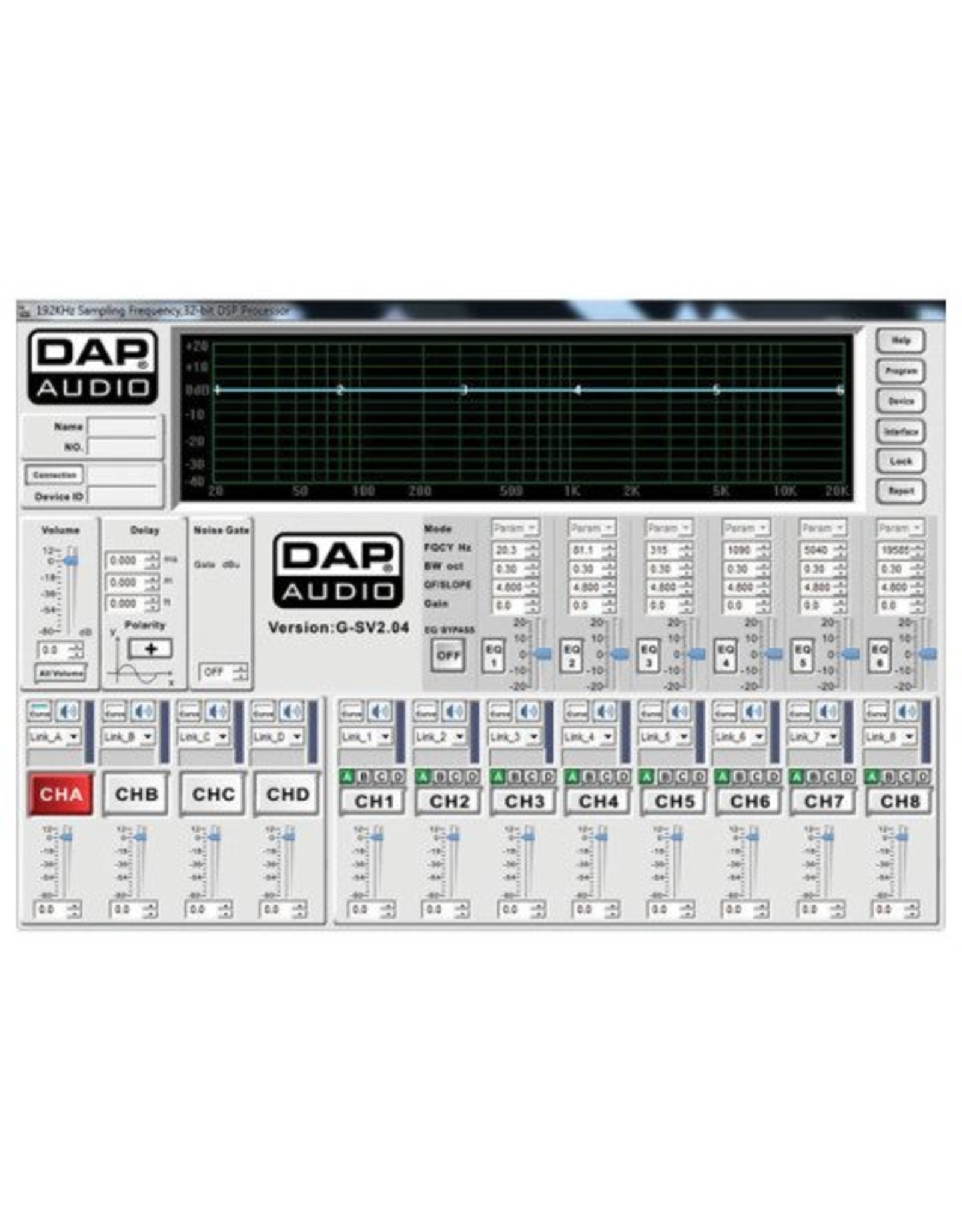 DAP audio pro DAP-Audio DSM-26 MKII 2way in 6WAY out D2072 Digital Crossover