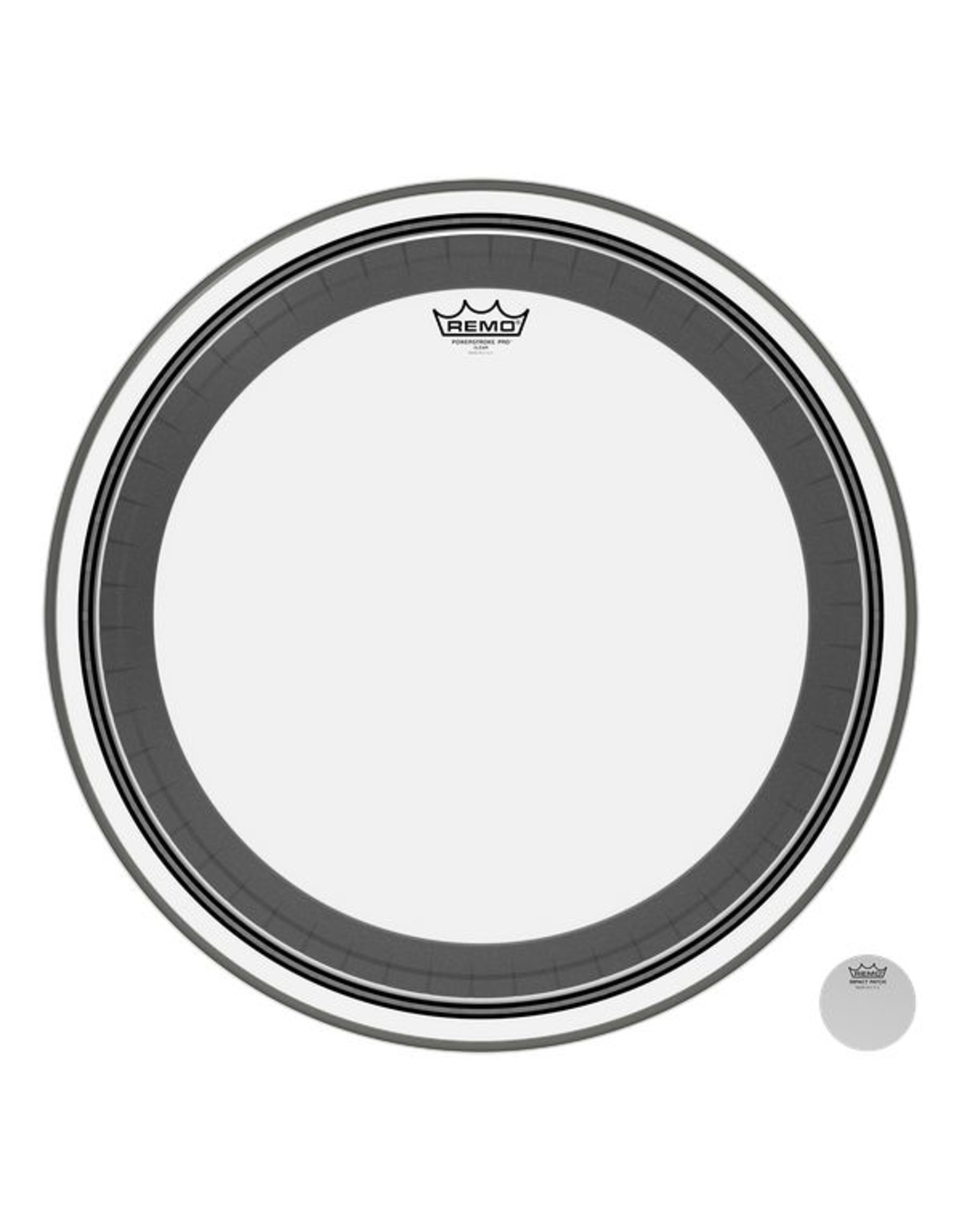 REMO  PR-1122-00 Powerstroke Pro Coated 22 inch bassdrum vel