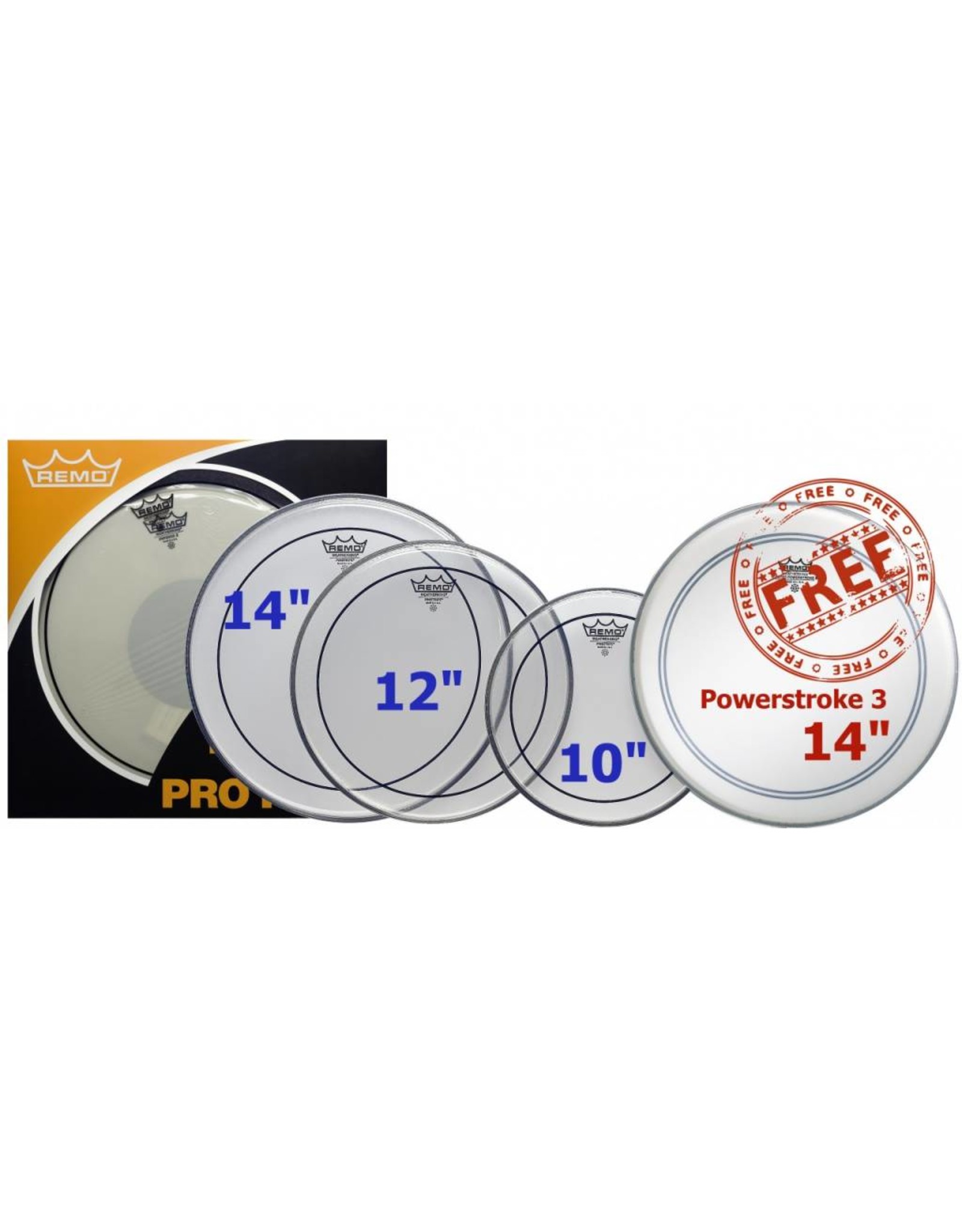 REMO  PP-0310-PS ProPack Pinstripe Heads pack 10-12 - 14-14 BP