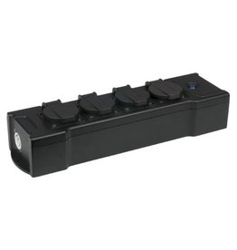 Showtec PowerBOX 4C 1.5m, 3 x 2,5mm2 Multisocket Schuko 4-weg verdeelblok stekkerdoos 90663