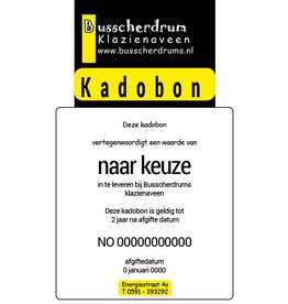 B System Busscherdrums Kado-bon €15.-