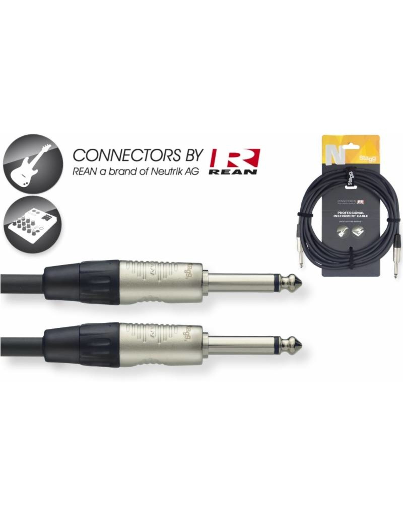 Stagg  guitar instrument cable 10m prof 9NGC10R