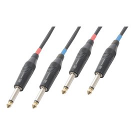 PD Power Dynamics PD Connex Kabel 2x 6.3Mono - 2x 6.3 mono 5.0m 176980