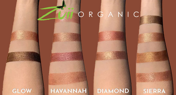 Zuii Organic Metallic Duo Eyeshadow Palette Glow The Green