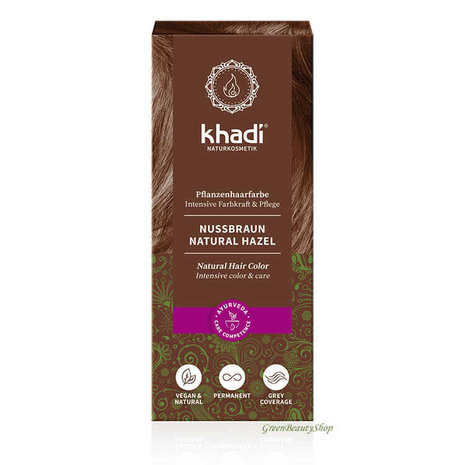 Khadi henna haarverf Notenbruin Khadi henna haarverf Notenbruin