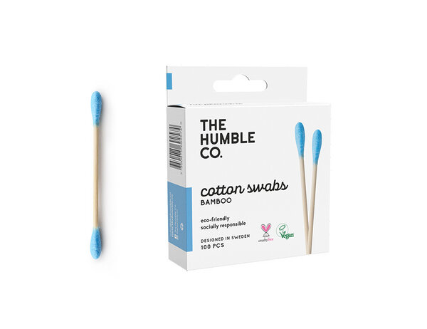 Humble Brush Bamboe Wattenstaafjes Blauw Humble Brush Bamboe Wattenstaafjes Blauw