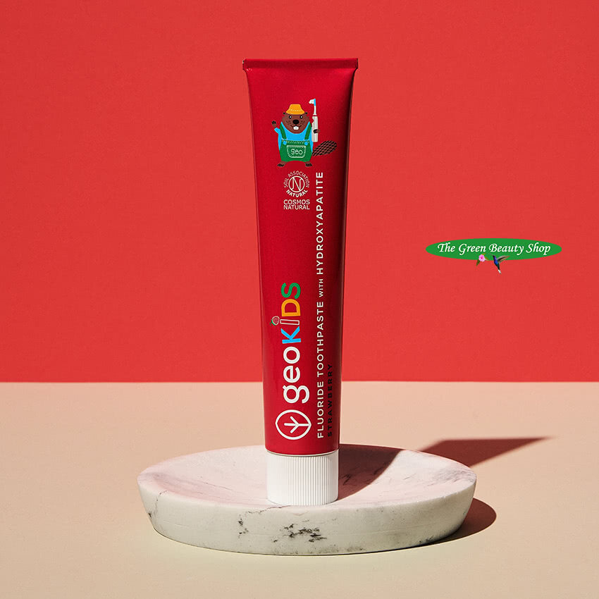 Georganics Kindertandpasta met Aardbeiensmaak &amp; Fluoride
