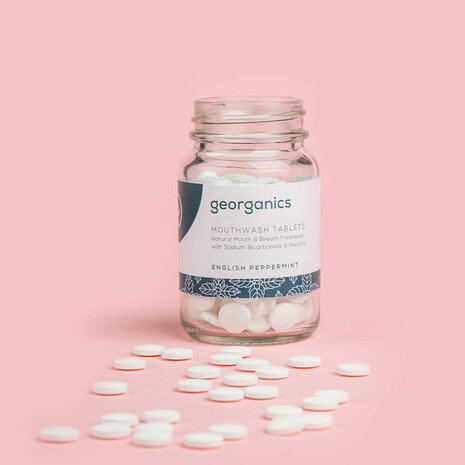 Georganics Fluoridevrije mondspoelingtabletten met spearmint