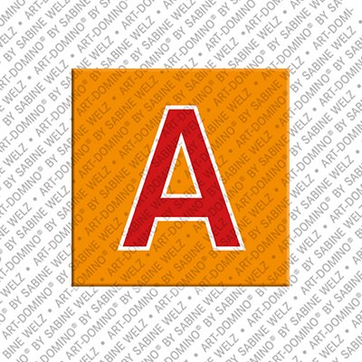 ART-DOMINO® BY SABINE WELZ Lettre A - Aimant avec la lettre A