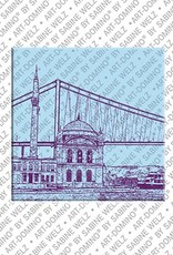 ART-DOMINO® BY SABINE WELZ Istanbul – Ortaköy Moschee a. d. Bosporus Brücke