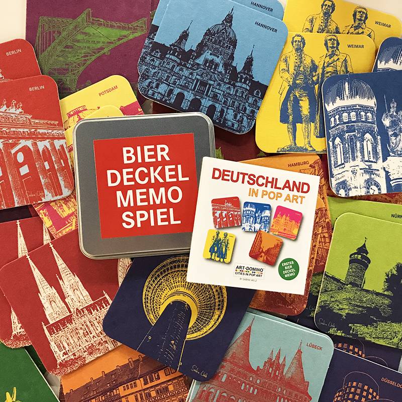 MAGNET-STORIES Bierdeckel-Memo "Deutschland in POP ART"