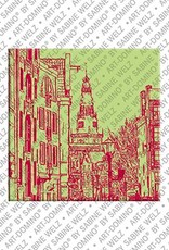ART-DOMINO® BY SABINE WELZ Amsterdam – Grachtenhäuser + Oude Kerk