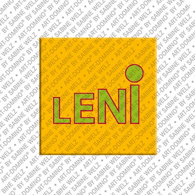 ART-DOMINO® BY SABINE WELZ Leni - Magnet with the name Leni