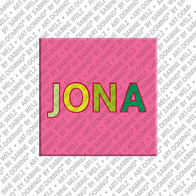 ART-DOMINO® BY SABINE WELZ Jona - Magnet with the name Jona