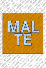 ART-DOMINO® BY SABINE WELZ Malte - Aimant avec le nom Malte