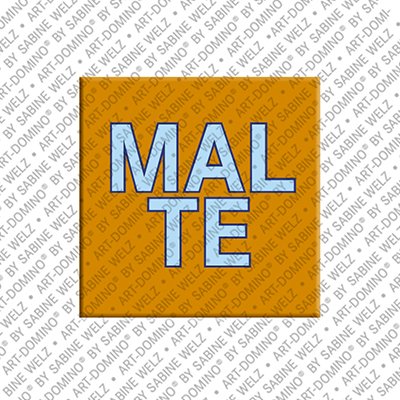 ART-DOMINO® BY SABINE WELZ Malte - Magnet with the name Malte