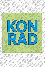 ART-DOMINO® BY SABINE WELZ Konrad - Magnet with the name Konrad