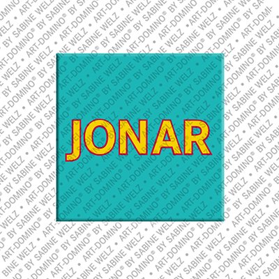 ART-DOMINO® BY SABINE WELZ Jonar - Magnet mit dem Vornamen Jonar