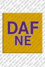 ART-DOMINO® BY SABINE WELZ Dafne - Magnet mit dem Vornamen Dafne