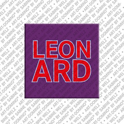 ART-DOMINO® BY SABINE WELZ Leonard - Magnet with the name Leonard