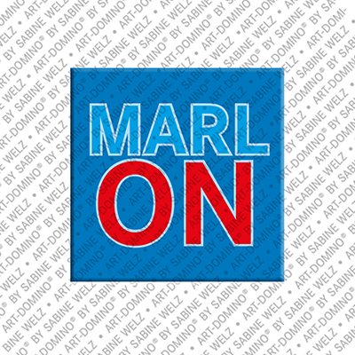 ART-DOMINO® BY SABINE WELZ Marlon - Magnet mit dem Vornamen Marlon