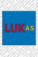 ART-DOMINO® BY SABINE WELZ Lukas - Magnet with the name Lukas