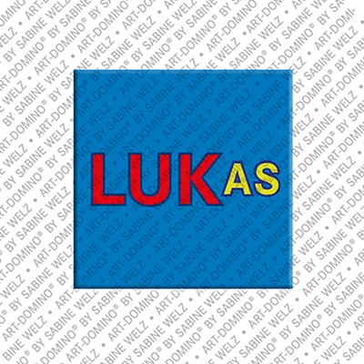 ART-DOMINO® BY SABINE WELZ Lukas - Magnet with the name Lukas