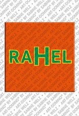ART-DOMINO® BY SABINE WELZ Rahel - Magnet with the name Rahel