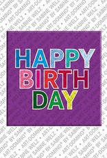 ART-DOMINO® BY SABINE WELZ Happy Birthday – Magnet mit Geburtstagswünschen