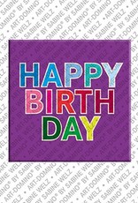 ART-DOMINO® BY SABINE WELZ Happy Birthday – Magnet with birthday wishes