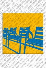 MAGNET-STORIES Nizza – Blaue Stühle am Boulevard des Anglais
