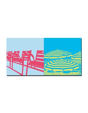 MAGNET-STORIES Nice - Chairs + umbrellas on the Promenade des Anglais
