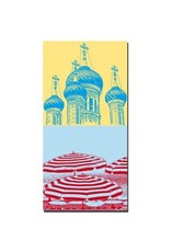 MAGNET-STORIES Nizza - Russisch-orthodoxe Kathedrale Saint-Nicolas + Sonnenschirme an der Promenade des Anglais